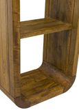 Curved Edge Mango Wood Tall Bookshelf