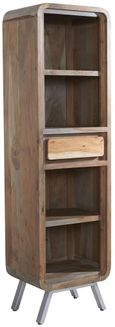 Dalhousie Industrial Acacia Wood Narrow Bookcase