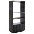 Diamond Bookcase - 1 Drawer - Black Oak