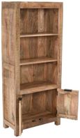 Dispur Solid Mango Wood Bookcase with Cupboard