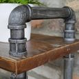 Shelves - Black Metal Pipe - 3 Wooden Shelves