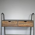 Shelving Unit - Fir Wood and Metal - 4 Drawer