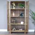 Bookcase - Large - Slatted - Mango Wood