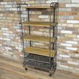 Shelving Unit - 2 Drawer - Tall - Wood and Metal