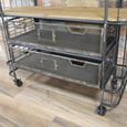 Shelving Unit - 2 Drawer - Tall - Wood and Metal