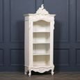 French Style Bookcase - White Mahogany - Carved