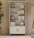 Greystone Reclaimed Wood Open Bookcase - Large - 2 Door