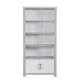 Greystone Reclaimed Wood Open Bookcase - Large - 2 Door