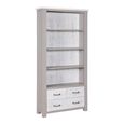 Greystone Reclaimed Wood Open Bookcase - Large - Drawers