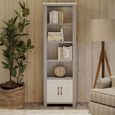 Greystone Reclaimed Wood Bookcase - Narrow - 2 Door