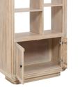 Hanover Ribbed Carved Mango Wood Bookcase with Cupboard