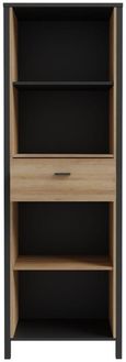 High Rock Oak Effect Narrow Bookcase