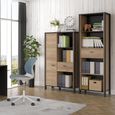 High Rock Oak Effect Narrow Bookcase