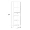 High Rock Oak Effect Narrow Bookcase