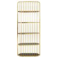 Horizon Bookcase - Cage - Black Glass with Gold Metal