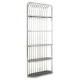 Horizon Bookcase - Cage - Black Glass with Silver Metal