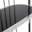 Horizon Bookcase - Cage - Black Glass with Silver Metal
