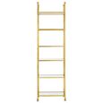 Horizon Open Shelving Unit - Clear Glass with Gold Metal