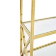 Horizon Open Shelving Unit - Clear Glass with Gold Metal