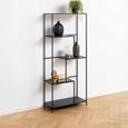 Infinity Shelving Unit - Open - Tall - Black Marble Effect