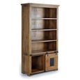 Iron Works Bookcase - Mango Wood - with Cupboard