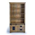 Iron Works Bookcase - Mango Wood - with Cupboard