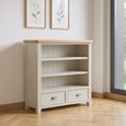 Janelle Bookcase - Low - Oak and Grey
