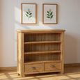 Janelle Bookcase - Low - Rustic Oak