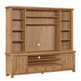 Janelle TV Unit with Bookcase - Rustic Oak