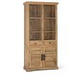 Jaylene Bookcase - Mango Wood - Louvered - with Cupboard