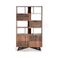 Karlstad Bookcase - Acacia Wood - with Cupboard