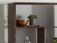 Kaza Dark Mango Wood Bookcase - Hairpin Legs with Gold Geometric Inlay