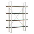 Kerala Shelving Unit - Open - Clear Glass with Silver Metal