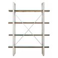 Kerala Shelving Unit - Open - Clear Glass with Silver Metal