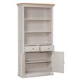 Cotswold Large Bookcase - with Cupboard - Oak and Painted