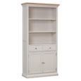 Cotswold Large Bookcase - with Cupboard - Oak and Painted