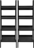 Laurens 4 Shelf Ladder Bookshelf in Black - 9482096UK