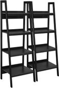 Laurens 4 Shelf Ladder Bookshelf in Black - 9482096UK