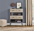 Lebanon Retro Bookcase in Distressed Grey Oak - 9654096PCOMUK