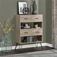 Lebanon Retro Bookcase in Distressed Grey Oak - 9654096PCOMUK