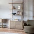 Belvedere Shelving Unit - Aged Gold - with Storage