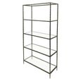 Patterdale Shelving Unit - Glass and Bronze Metal - Open