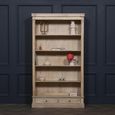 Linda Rustic Mango Wood Bookcase - Single Open