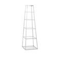 Logan Shelving Unit - Ladder - Clear Glass and Chrome - Open