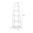 Logan Shelving Unit - Ladder - Clear Glass and Chrome - Open
