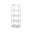 Logan Shelving Unit - Clear Glass and Chrome - Open