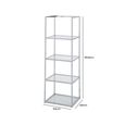 Logan Shelving Unit - Clear Glass and Chrome - Open