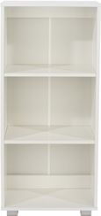 Lido White Low Narrow Bookcase