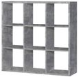 Mauro Grey Concrete Effect 9 Open Shelving Unit