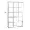 Mauro Matt White 15 Open Storage Cubes Unit